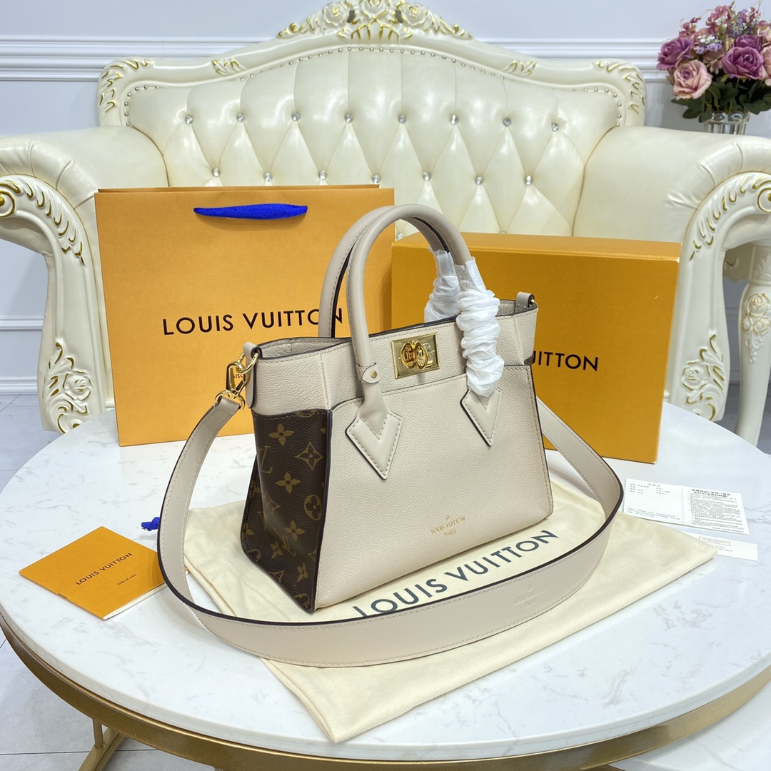 Louis Vuitton ON MY SIDE PM Tote Bag M57729 Greige